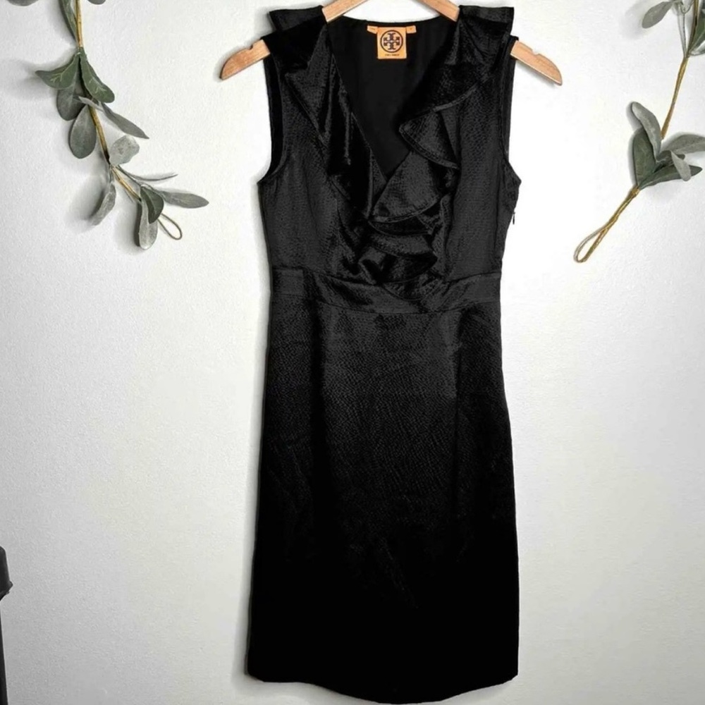 Tory Burch Black Silk Cocktail Dress Size 2